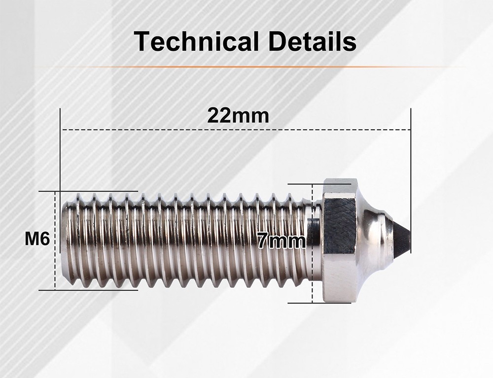 Trianglelab 0.4mm Volcano ZSD Diamond Copper Alloy Nozzle