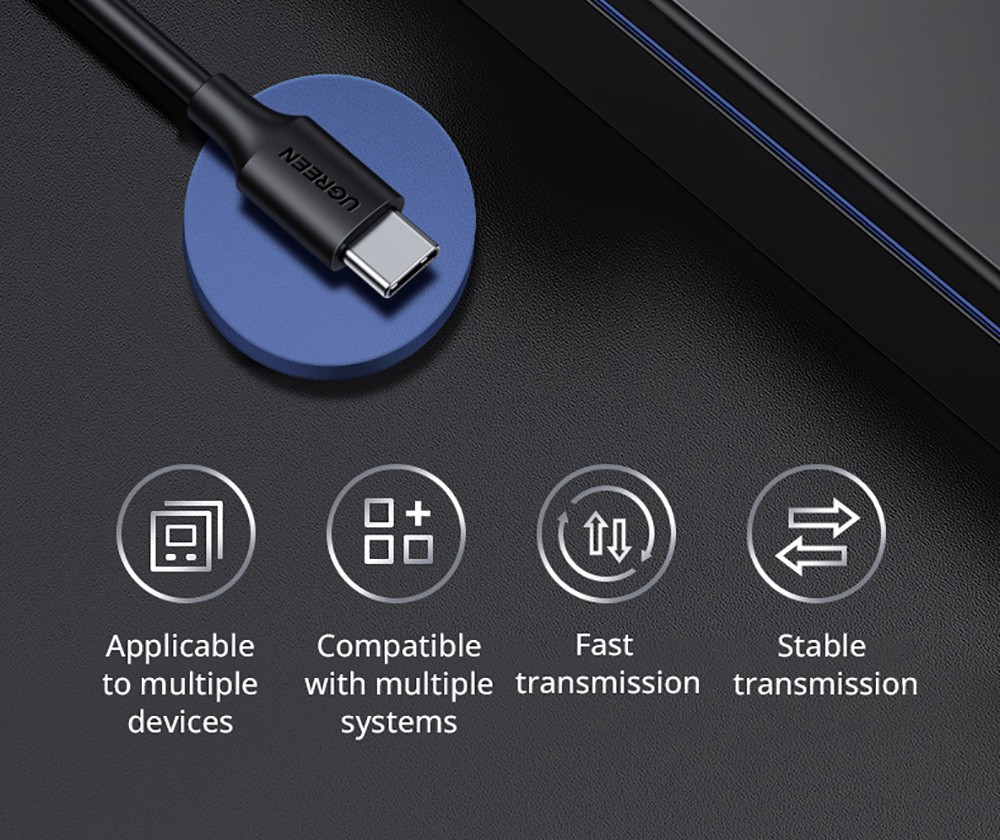 UGREEN Type-C to RS232 Male Cable 1.5m Support Mac OS, Windows