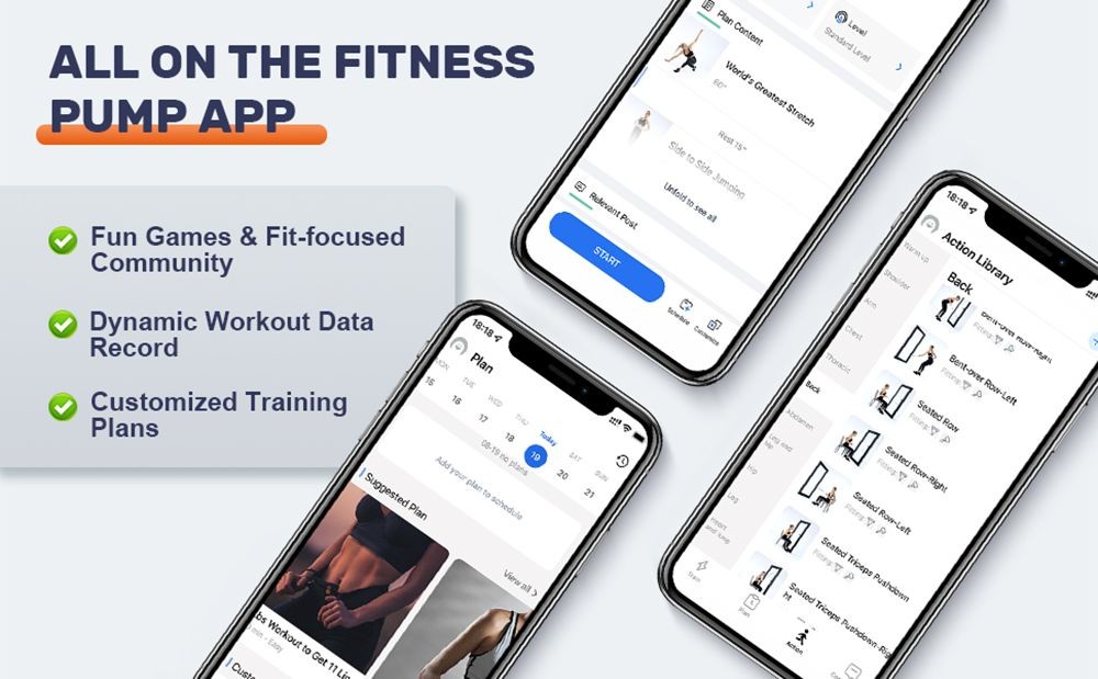 Unitree Training Pump 4.4-44 lbs Of Customized Resistance Support APP Control - Energetic Blue