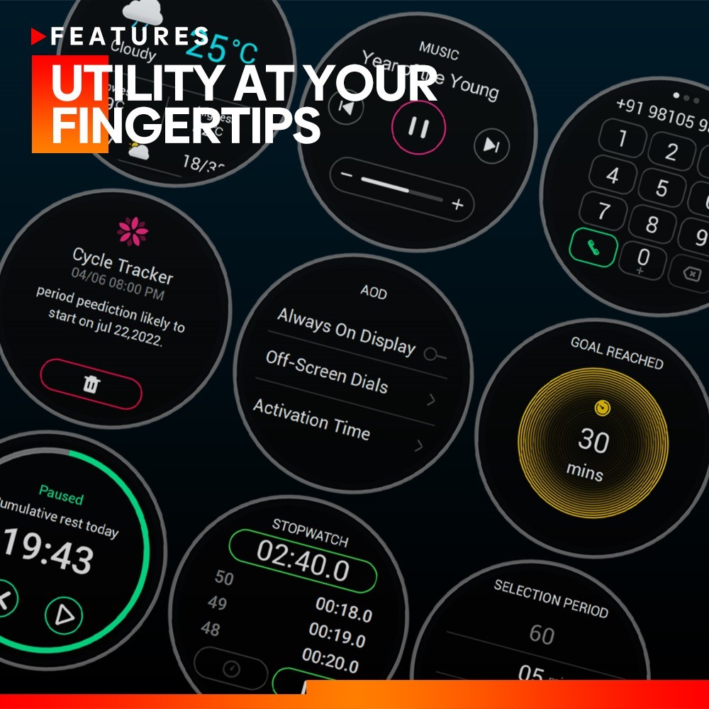 Zeblaze Stratos 3 GPS Smartwatch Voice Calling, 1.43in AMOLED Screen, 24h Health Monitor, Bluetooth 5.3 - Orange