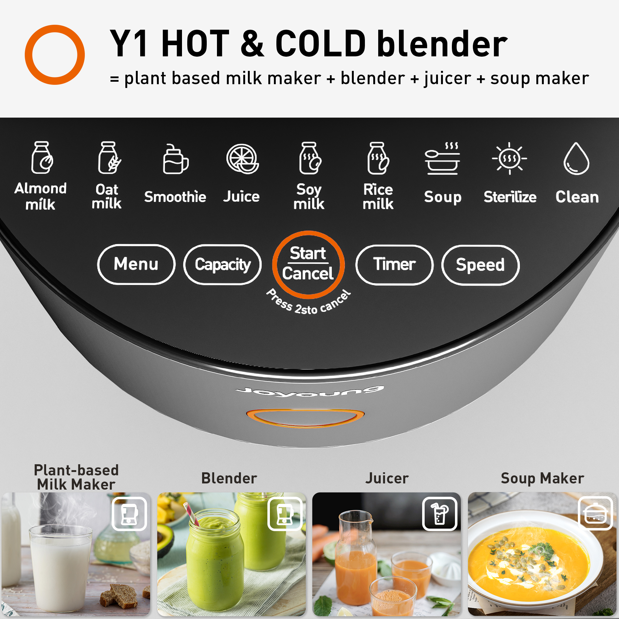 Joyoung Y1 Food Blender Mixer Silent Smart Kitchen Food Processor Multifunction Soymilk Juice Machine