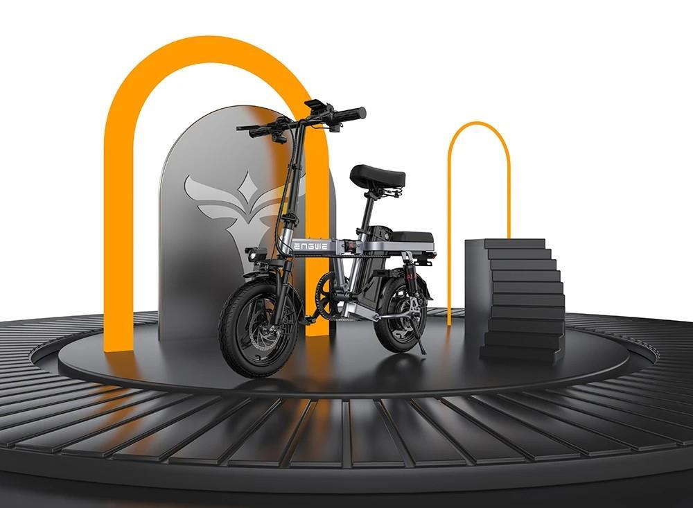 ENGWE T14 Folding Electric Bicycle 14 Inch Tire 250W Brushless Motor 48V 10Ah Battery 25km/h Max Speed - Orange