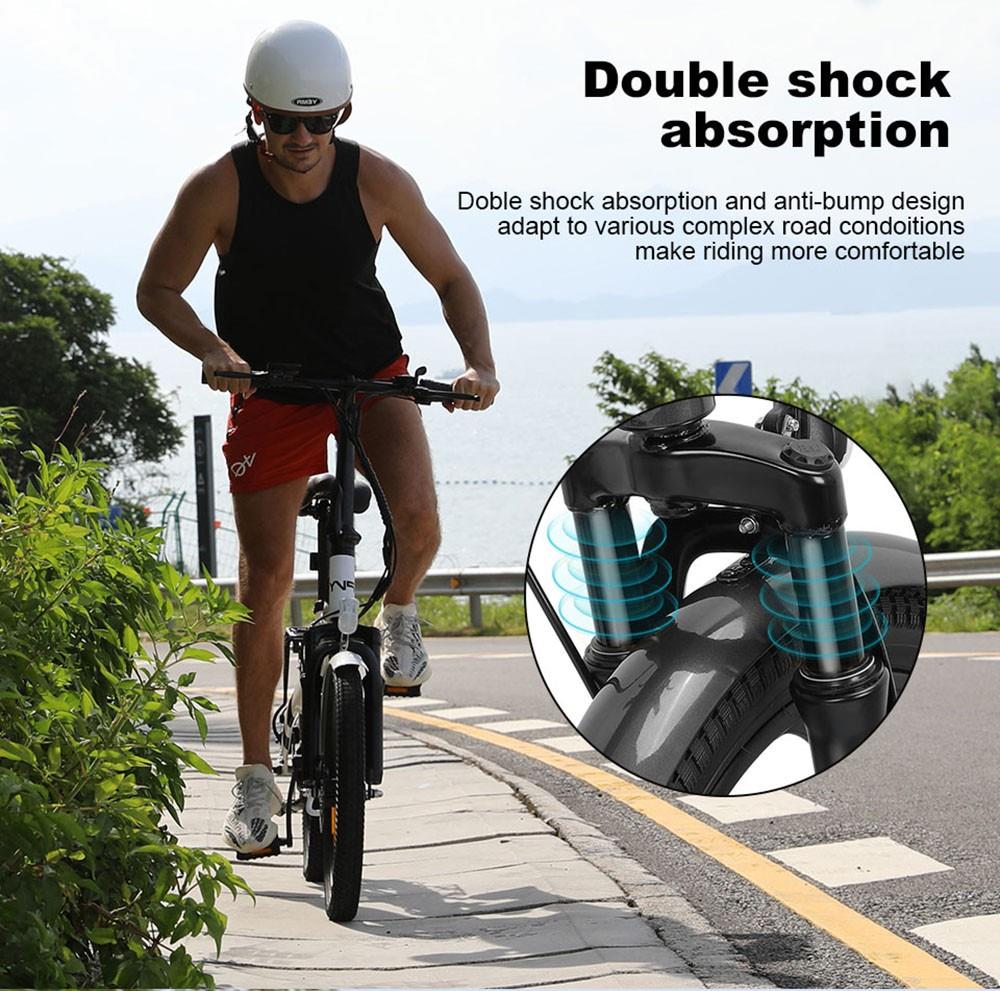 PVY Z20 Pro Electric Bike 500W Hub Motor 25 km/h Max Speed 36V 10.4Ah Removable Battery 80-100km Range LCD Display - Grey