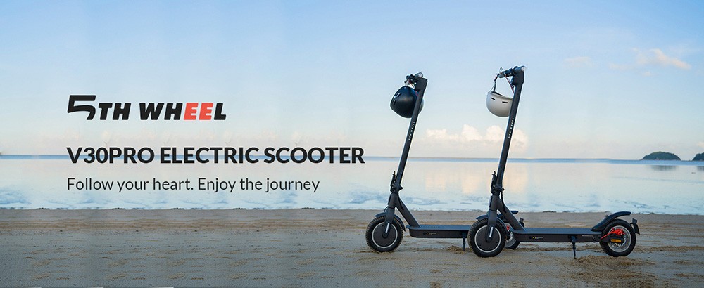 5TH WHEEL V30 Pro Electric Scooter 10in Honeycomb Tire 350W Front Motor (MAX 520W) 25km/h Max Speed 36V 7.5Ah Battery