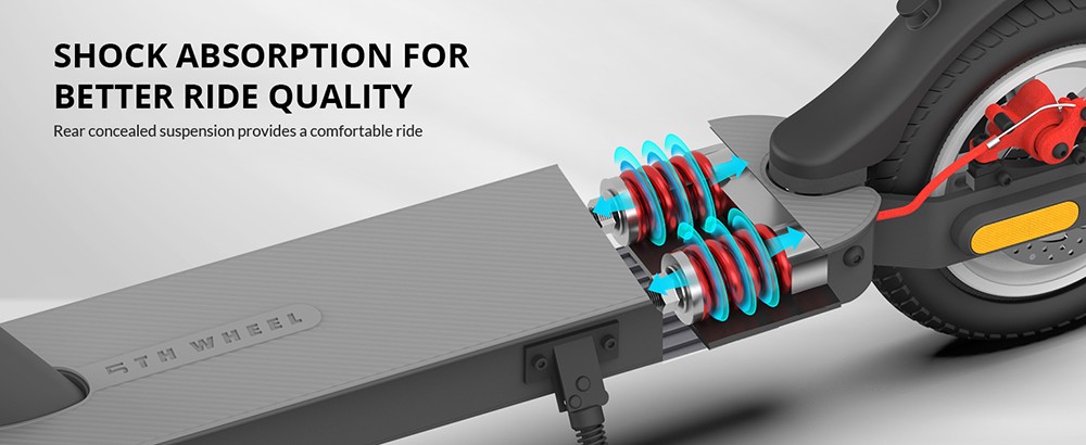 5TH WHEEL V30 Pro Electric Scooter 10in Honeycomb Tire 350W Front Motor (MAX 520W) 25km/h Max Speed 36V 7.5Ah Battery