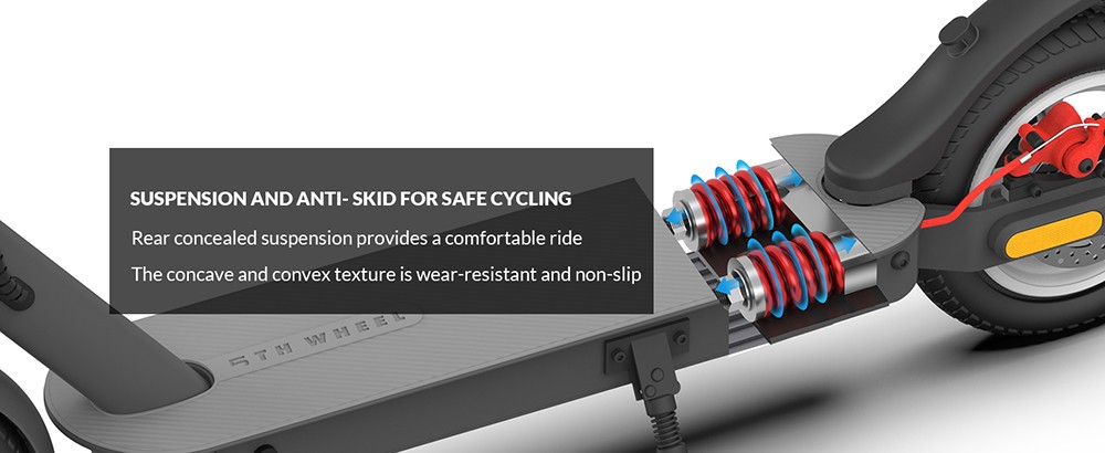 5TH WHEEL V30 Pro Electric Scooter 10in Honeycomb Tire 350W Front Motor (MAX 520W) 25km/h Max Speed 36V 7.5Ah Battery