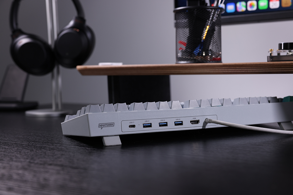 3inuS 87-Key 5-in-1 Mechanical Keyboard Hub Dual USB-C Cable Hot-Swappable - Brown Switches