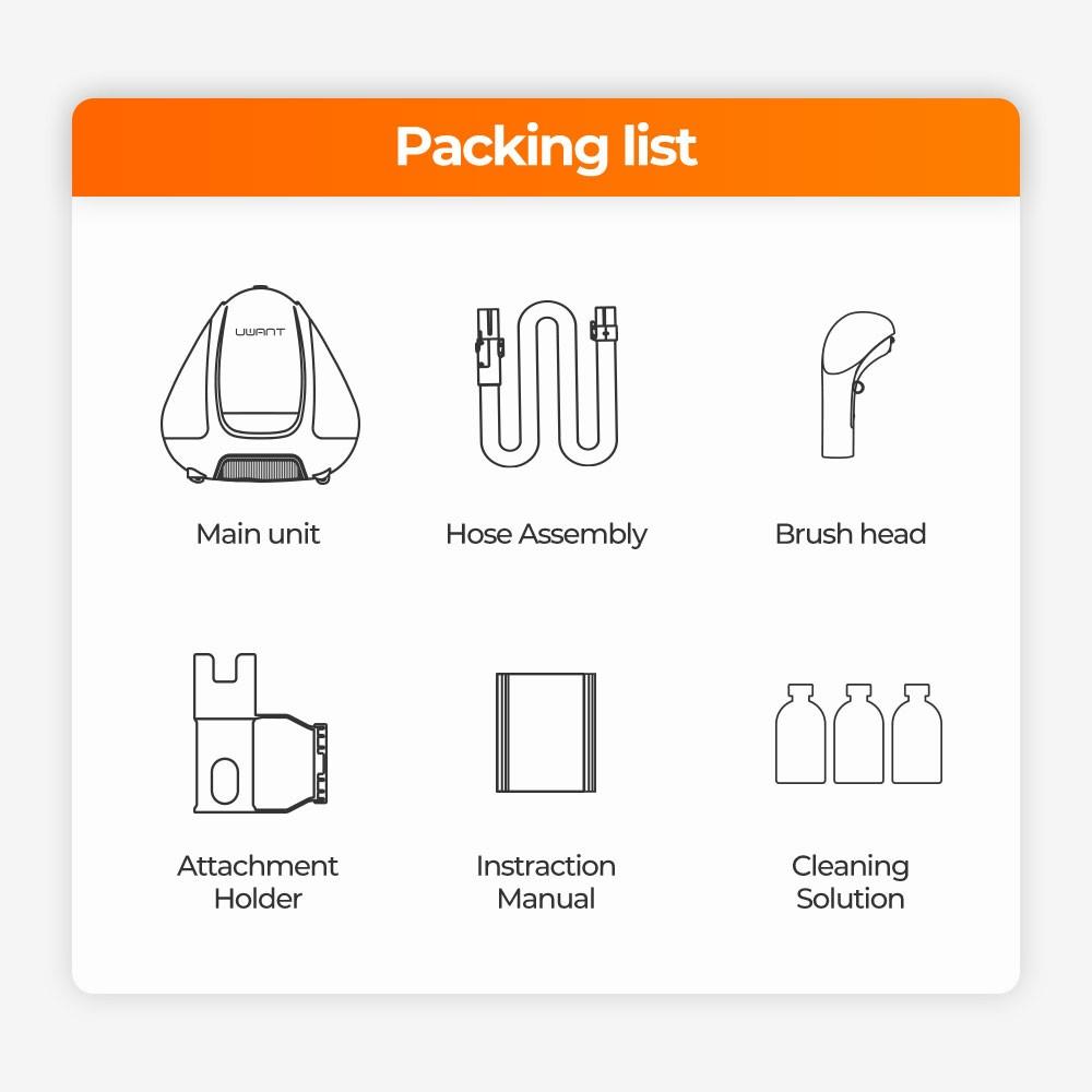 UWANT B100-S Multifunctional Cloth Cleaning Machine Vacuum Spot Cleaner Integration Washing Machine 12000Pa Suction 1800ML Water Tank Self-cleaning Low Noise for Carpet Sofa Curtain Mattress Upholstery - White