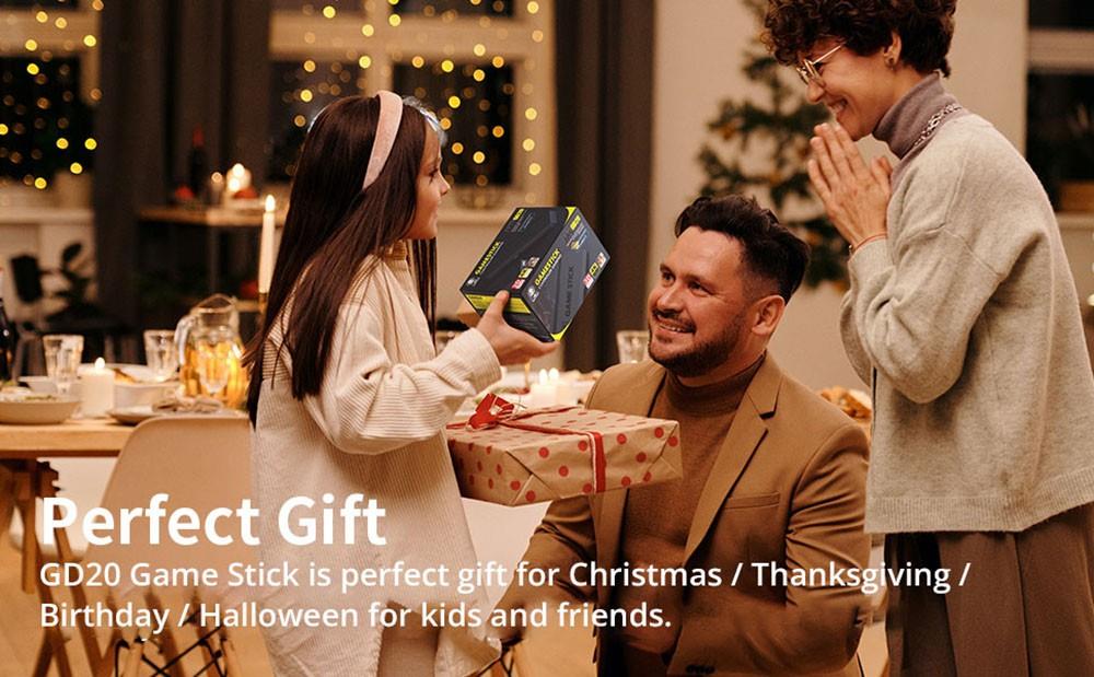 AMPOWN GD20 Game Stick with 2 Wireless Game Console, Emuelec 4.3, 256GB TF Card 70000+ Games, 4K HDMI Output