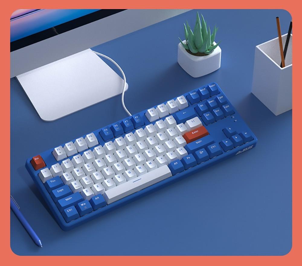 Ajazz AK871 87 Keys Wireless Dual-mode Mechanical Keyboard - Blue Switch