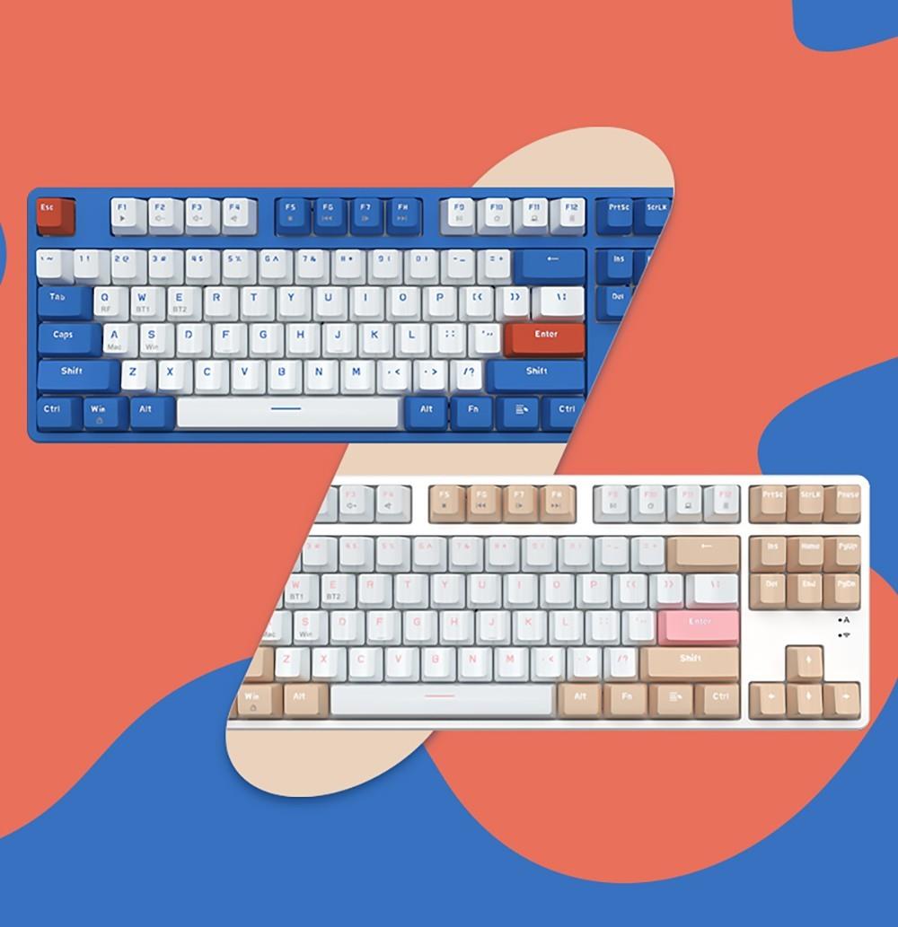 Ajazz AK871 87 Keys Wireless Dual-mode Mechanical Keyboard - Blue Switch