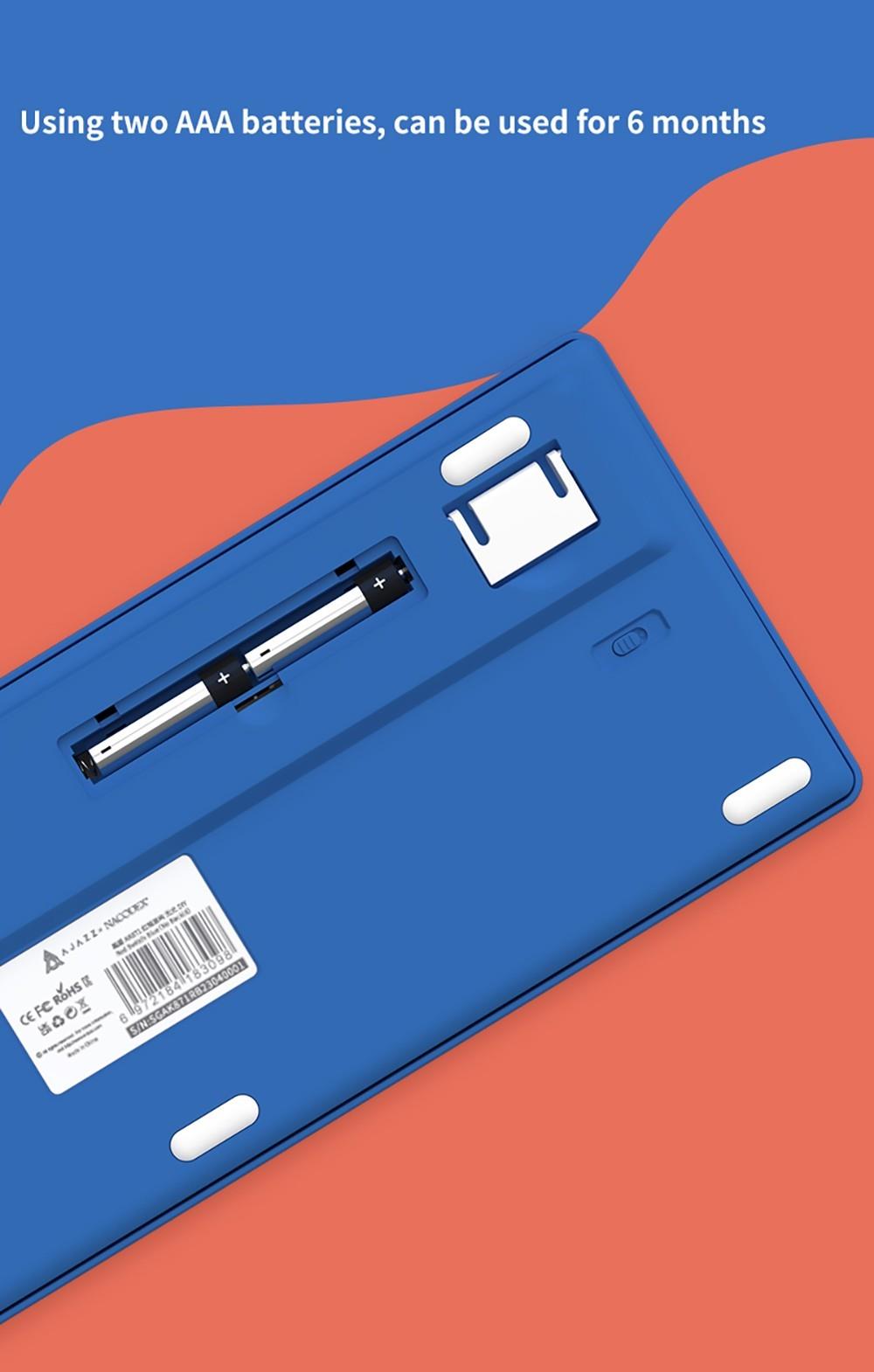 Ajazz AK871 87 Keys Wireless Dual-mode Mechanical Keyboard - Blue Switch