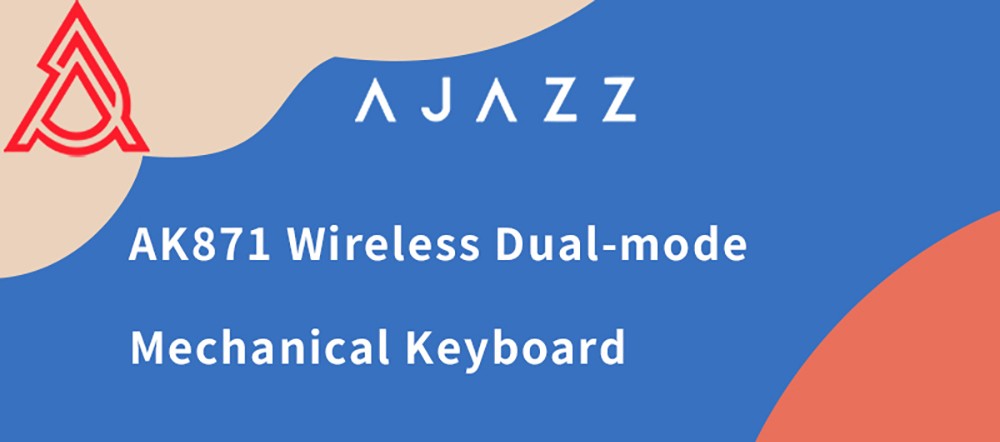 Ajazz AK871 87 Keys Wireless Dual-mode TKL Mechanical Keyboard - Blue Switch