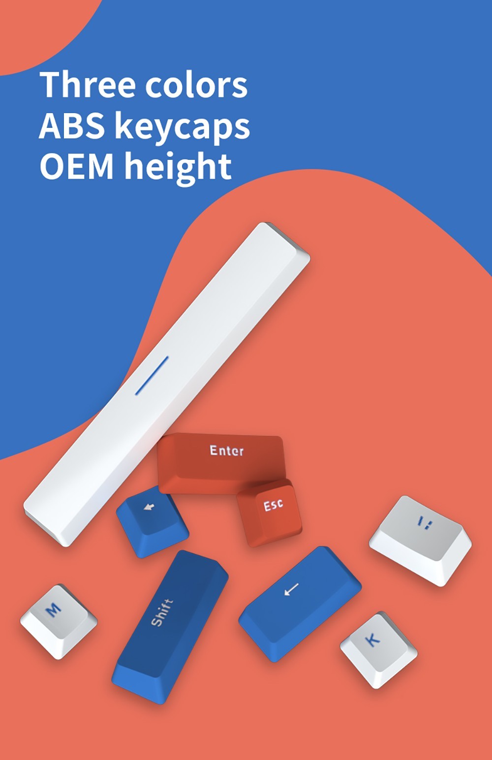 Ajazz AK871 87 Keys Wireless Dual-mode TKL Mechanical Keyboard - Blue Switch