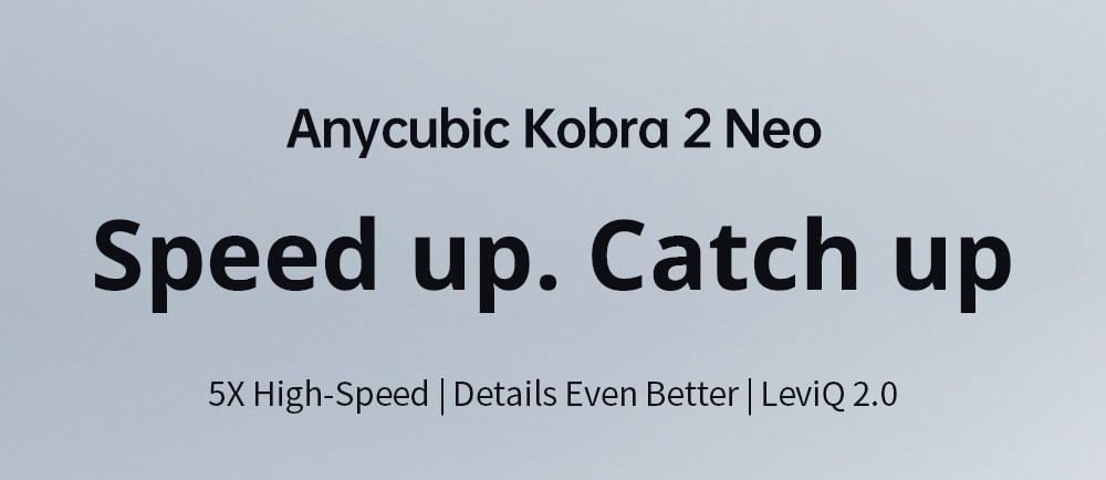 Anycubic Kobra 2 Neo 3D Printer, 25-Point Auto Leveling, 250 mm/s Max Printing Speed, Cooling Fan, 32-bit Silent Motherboard, 250x220x220mm - EU Plug