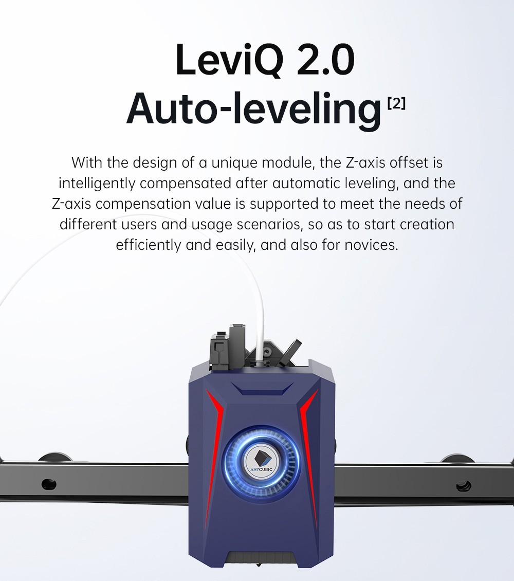 Anycubic Kobra 2 Neo 3D Printer, 25-Point Auto Leveling, 250 mm/s Max Printing Speed, Cooling Fan, 32-bit Silent Motherboard, 250x220x220mm - EU Plug