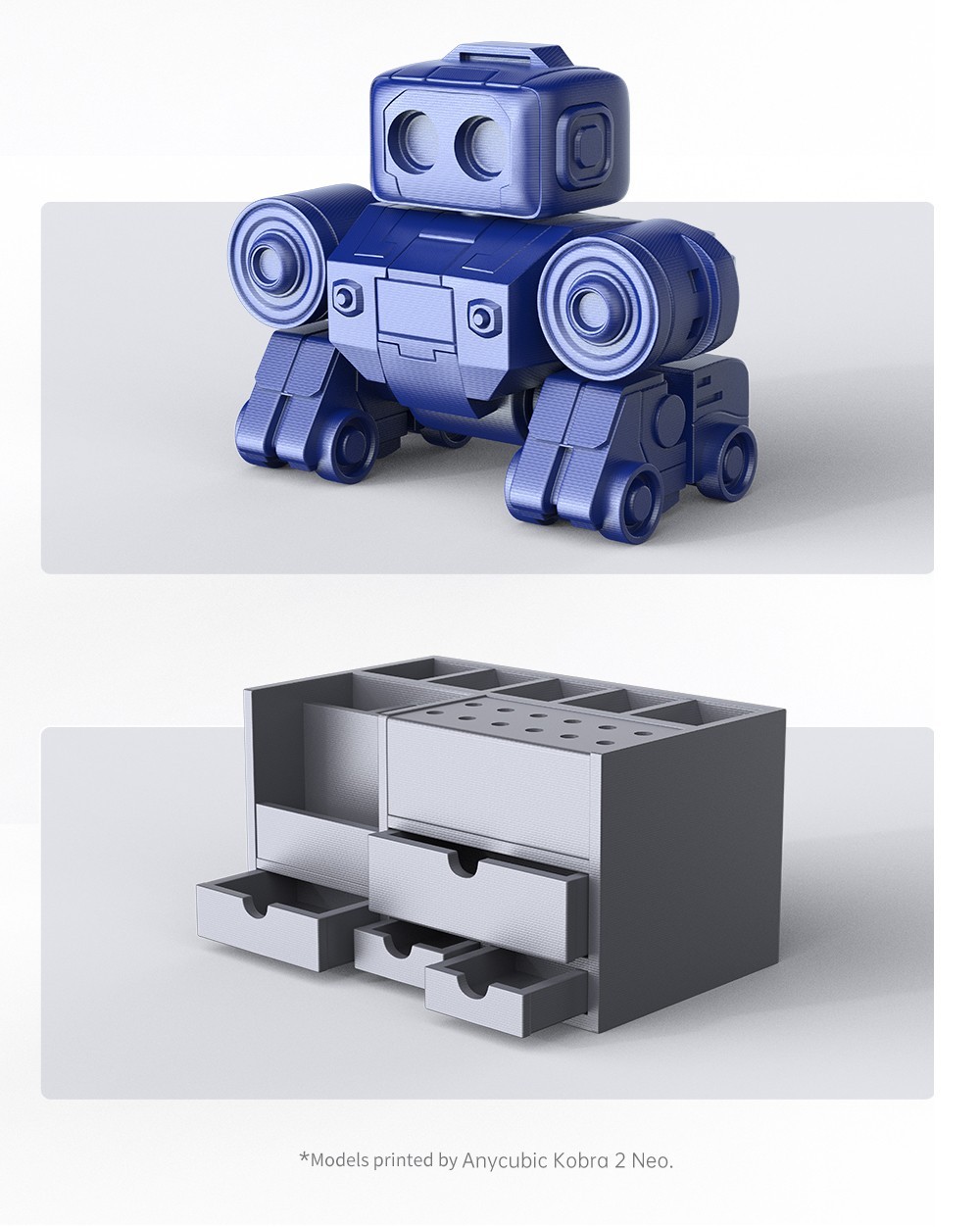 Anycubic Kobra 2 Neo 3D Printer, 25-Point Auto Leveling, 250 mm/s Max Printing Speed, Cooling Fan, 32-bit Silent Motherboard, 250x220x220mm - EU Plug