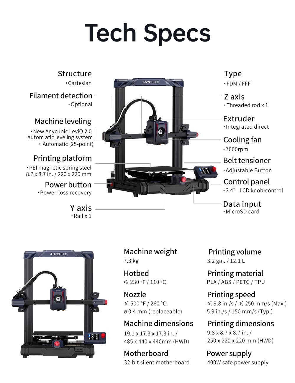 Anycubic Kobra 2 Neo 3D Printer EU Plug