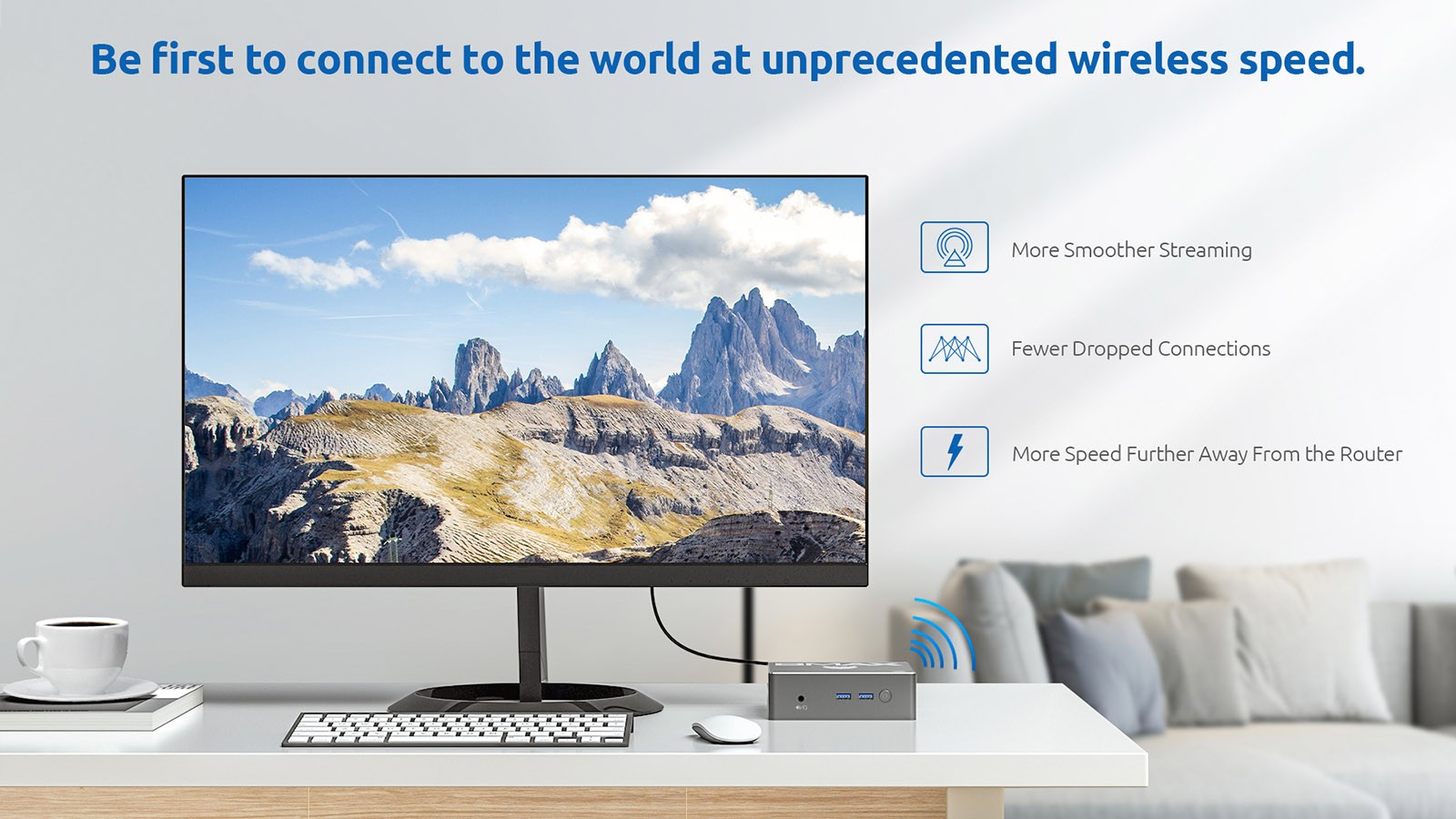 BMAX B3 Mini PC Intel Core i3 5005U Processor, 8GB DDR3 128GB SSD, Windows 10 Pro, 2.4G & 5G WiFi