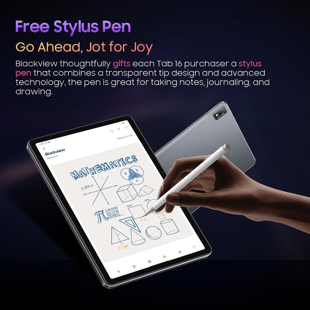 Blackview Tab 16 4G Tablet 11in 2K Full IPS Screen Unisoc T616 8GB RAM 256GB ROM Android 12 7680mAh Battery - Blue
