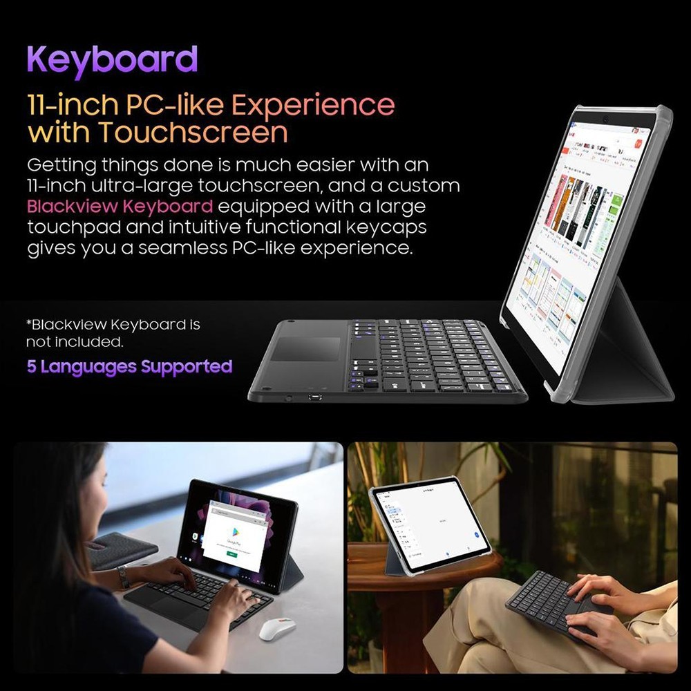 Blackview Tab 16 4G Tablet 11in 2K Full IPS Screen Unisoc T616 8GB RAM 256GB ROM Android 12 7680mAh Battery - Green