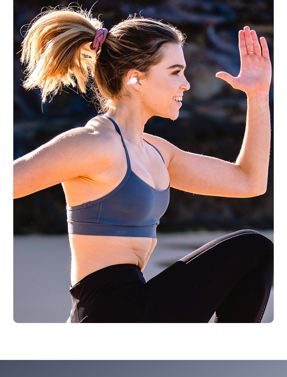 Coowoo Air Pro 6 Bluetooth Clip-on Open Ear Headphones - Black