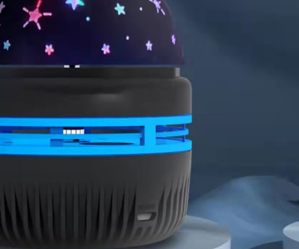 Crystal Projector Light, Multifunctional 7 Color Projector Night Light