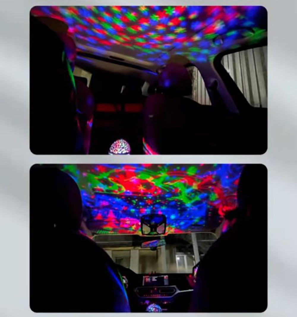 Crystal Projector Light, Multifunctional 7 Color Projector Night Light