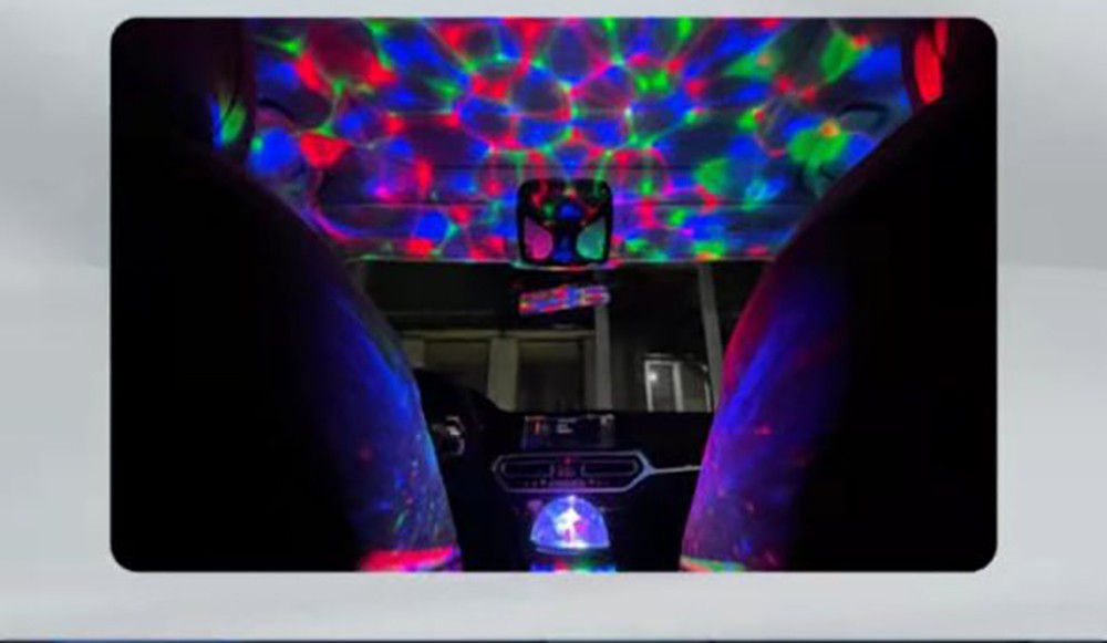 Crystal Projector Light, Multifunctional 7 Color Projector Night Light