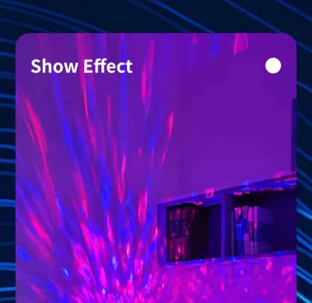 Crystal Projector Light, Multifunctional 7 Color Projector Night Light