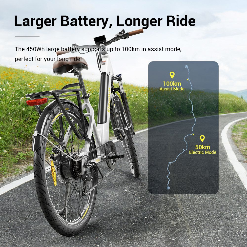 Refurbished Eleglide T1 STEP-THRU Electric Bike 36V 12.5Ah Battery 250W Motor MTB Bike