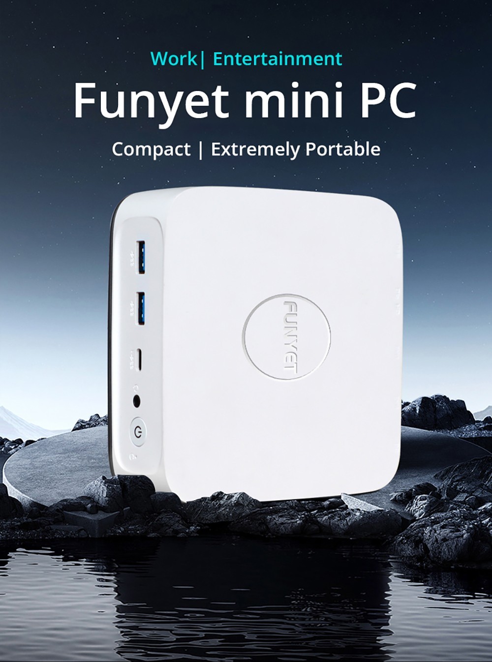 Funyet FY3 Mini PC Intel Alder Lake N95 TDP15W, 16GB RAM 512GB ROM, Windows 11 Pro, WiFi 6, 1000Mbps LAN