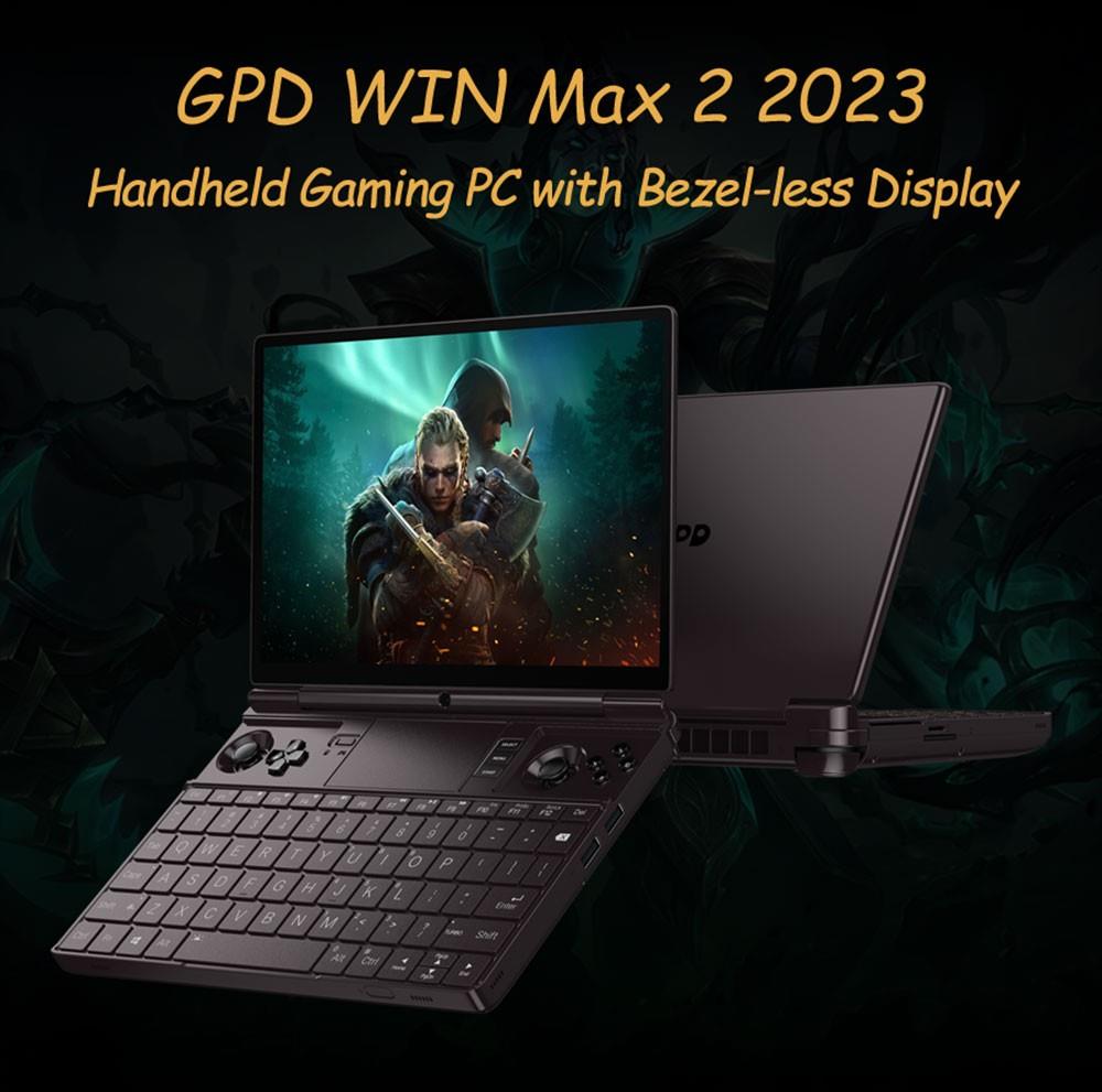 GPD Max 2 2023 Handheld Game Laptop AMD Ryzen 7 7840U Processor up to 5.1GHz, 32GB LPDDR5 2TB SSD Windows 11 WiFI 6 - US