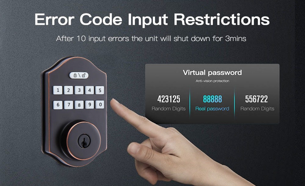 Geekbes K2 Smart Password Key Door Lock