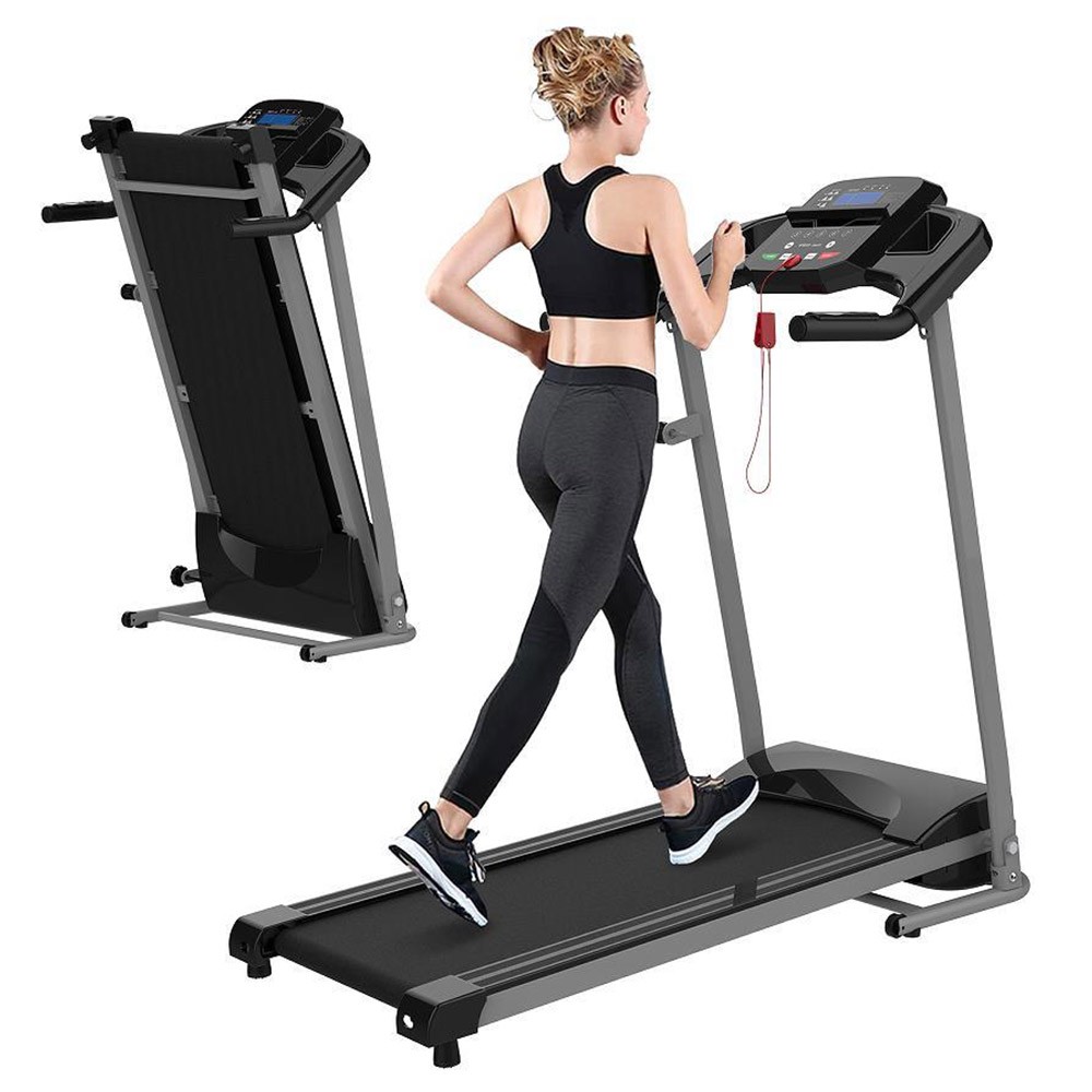 Home Electric Foldable Treadmill, Max 220lbs Capacity, 3 Programs, 1.5HP Power Motor