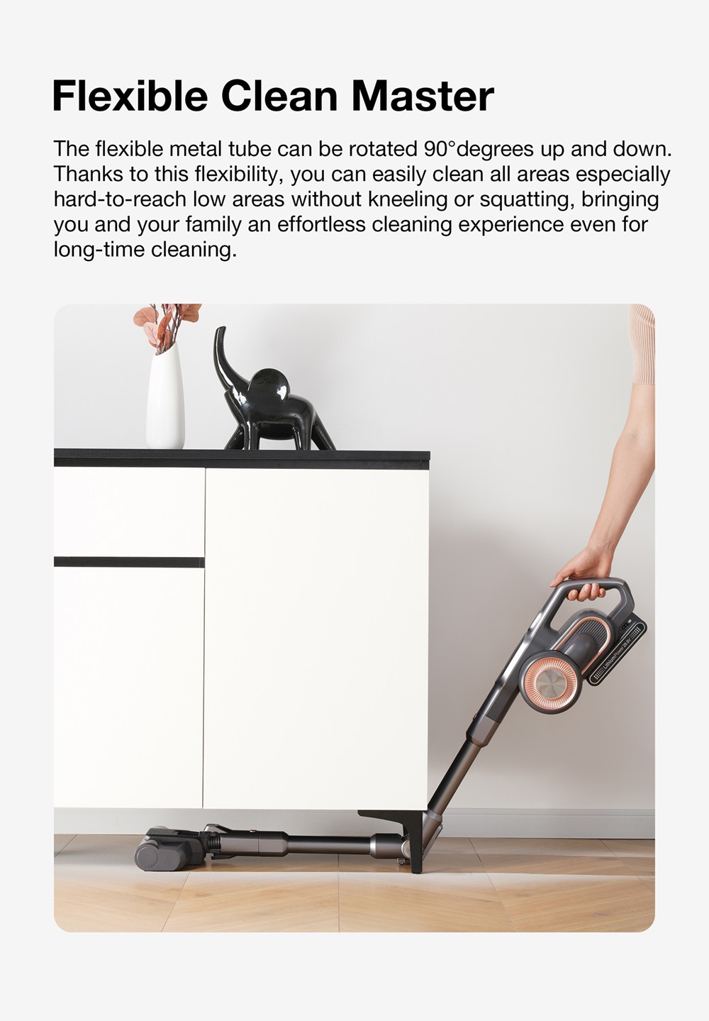 Refurbished JIMMY H10 Pro Flexible Smart Handheld Cordless Vacuum Cleaner 245AW 26Kpa Suction Intelligent Dust Sensor 3000mAH Battery 90min Run Time 600ml Dust Cup LCD Screen with 6 LED Headlights - Silver