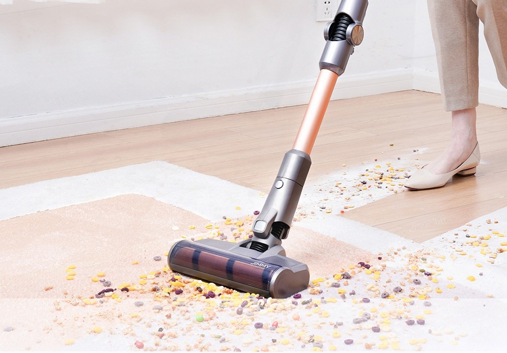 Refurbished JIMMY H9 Pro Flexible Smart Handheld Cordless Vacuum Cleaner 200AW 25000Pa Powerful Suction, 600W Motor, 80 Minutes Run Time, Auto Power Adjust LED Display Removable Battery With Rechargeable Stand Holder for cleaning floors by Xiaomi