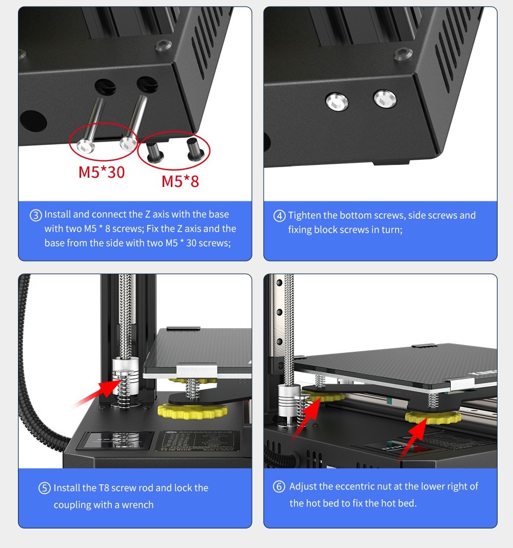 KINGROON KP3S Pro S1 3D Printer, Direct Extruder, 100mm/s Max Printing Speed, Mute Printing, 32-bit Motherboard, Resume Printing, Pre-Assembly, 200*200*200mm