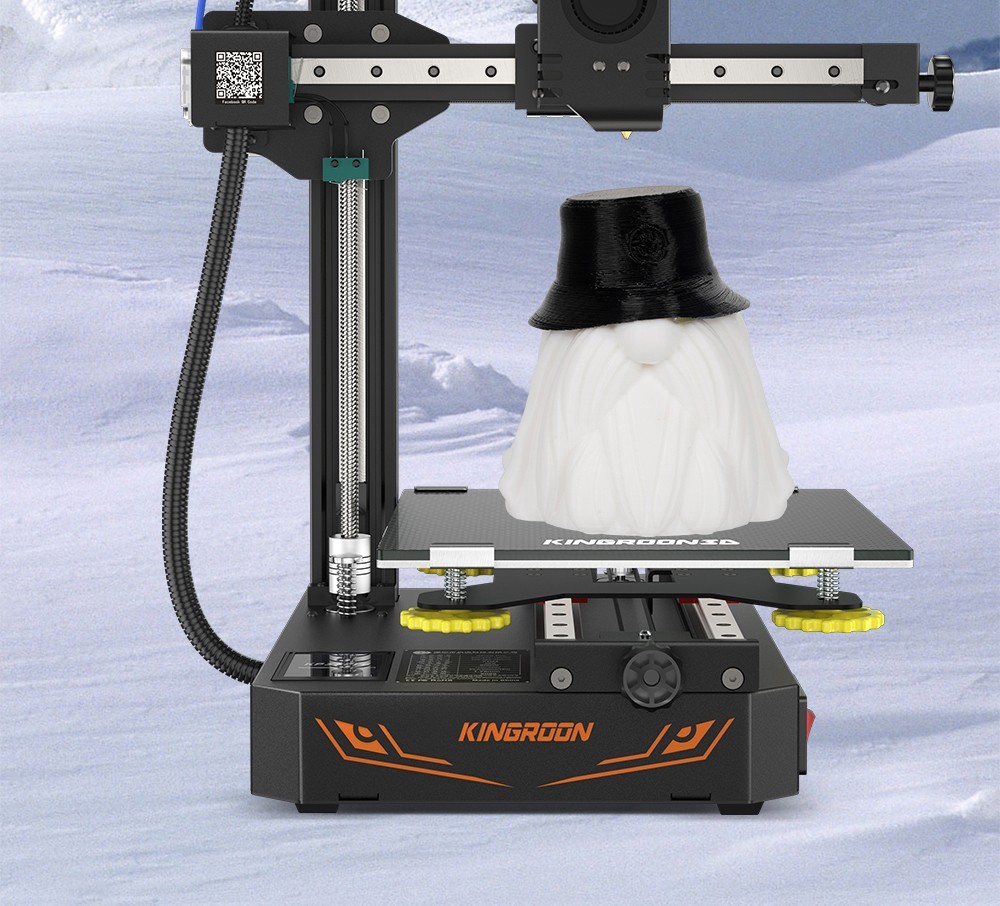 KINGROON KP3S Pro S1 3D Printer, Direct Extruder, 100mm/s Max Printing Speed, Mute Printing, 32-bit Motherboard, Resume Printing, Pre-Assembly, 200*200*200mm