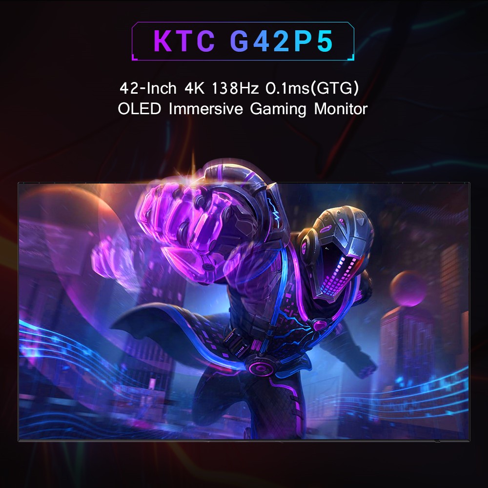 Refurbished KTC G42P5 Gaming Monitor 42 inch 4K UHD 138Hz OLED HDR 0.1ms Response Time