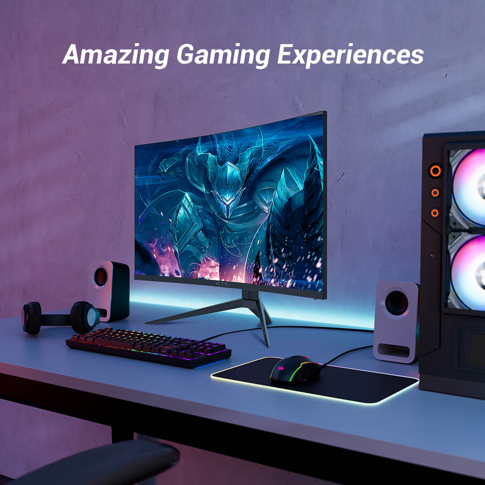 Refurbished KTC H27S17 Gaming Monitor 27-inch 2560x1440 QHD 165Hz HVA Curved 1500R 3ms Response Time