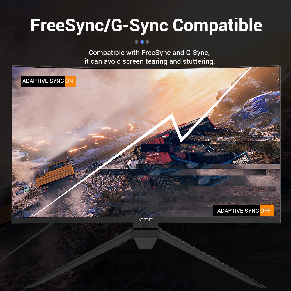 Refurbished KTC H32S17 Gaming Monitor 32-inch 2560x1440 QHD 165Hz HVA Curved 1500R 3ms Response Time