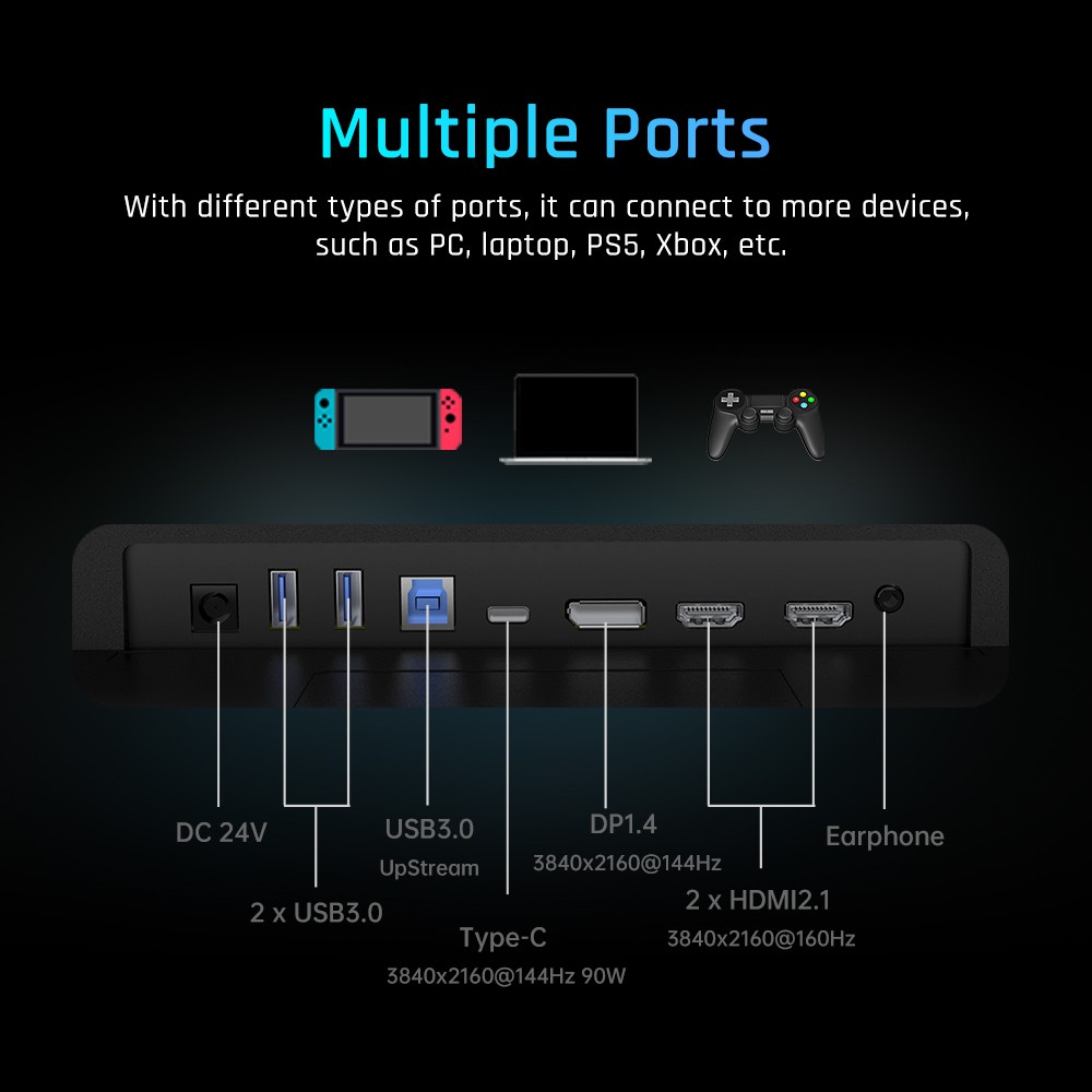 Refurbished KTC M27P20 Pro Mini-LED Gaming Monitor 27-inch 3840x2160 UHD 160Hz Mini LED Fast IPS 2ms RT HDMI2.1 DP1.4 Type-C USB KVM