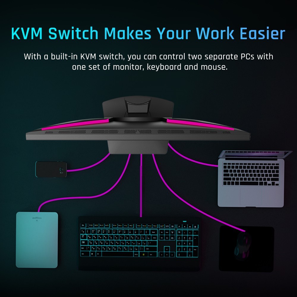 Refurbished KTC M27P20 Pro Mini-LED Gaming Monitor 27-inch 3840x2160 UHD 160Hz Mini LED Fast IPS 2ms RT HDMI2.1 DP1.4 Type-C USB KVM