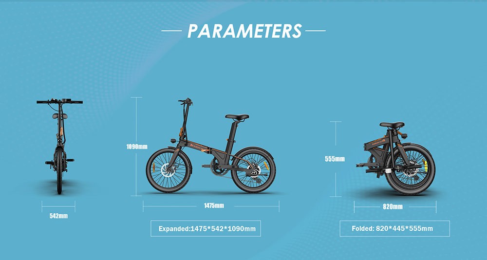 KuKirin V2 City E-bike Foldable 20'' Pneumatic Tires 36V 7.5Ah Removable Battery 430W Motor 25km/h Max Speed 120kg Load