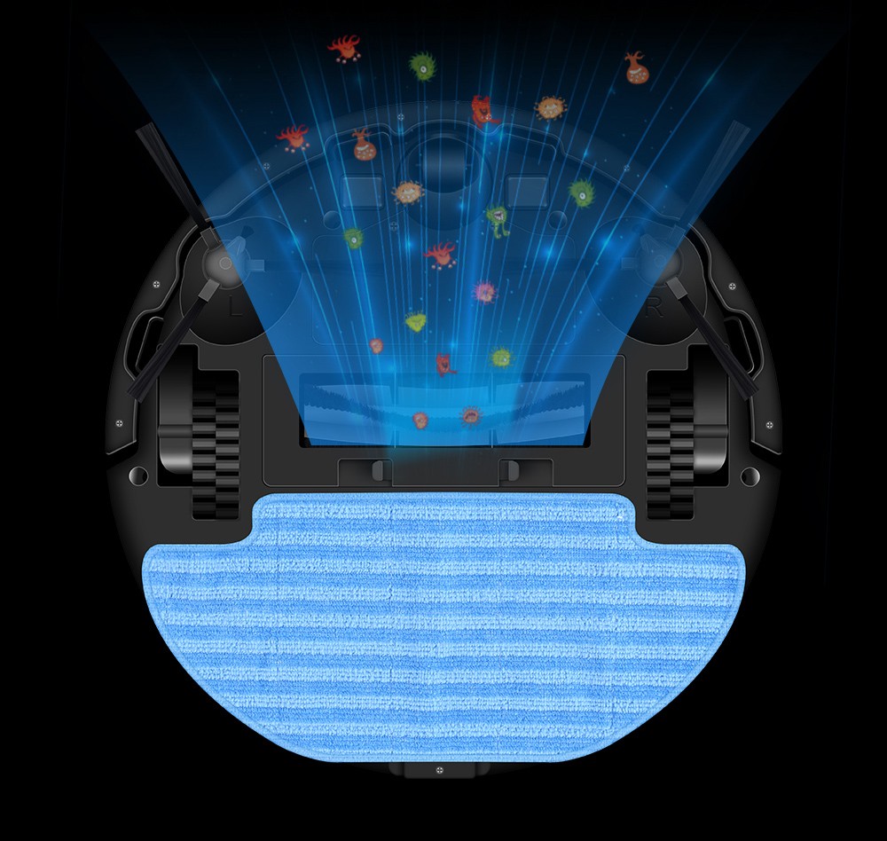 Refurbished Liectroux ZK901 Robot Vacuum Cleaner 3 In 1 Vacuuming Sweeping and Mopping Laser Navigation 6500Pa Suction 5000mAh Battery Voice Control Breakpoint Resume Clean & Mapping APP Control - Black