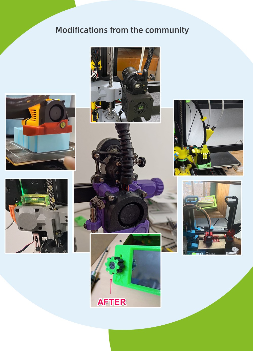 Lerdge iX 3D Printer Kit, 0.1mm Printing Accuracy, 200mm/s Printing Speed, PEI Flexible Sheet, 3.5 inch IPS Touch Screen, TMC2226 Silent Driver, Resume Printing, Full-Metal Extruder, 180*180*180mm, V3.0 Version - Green