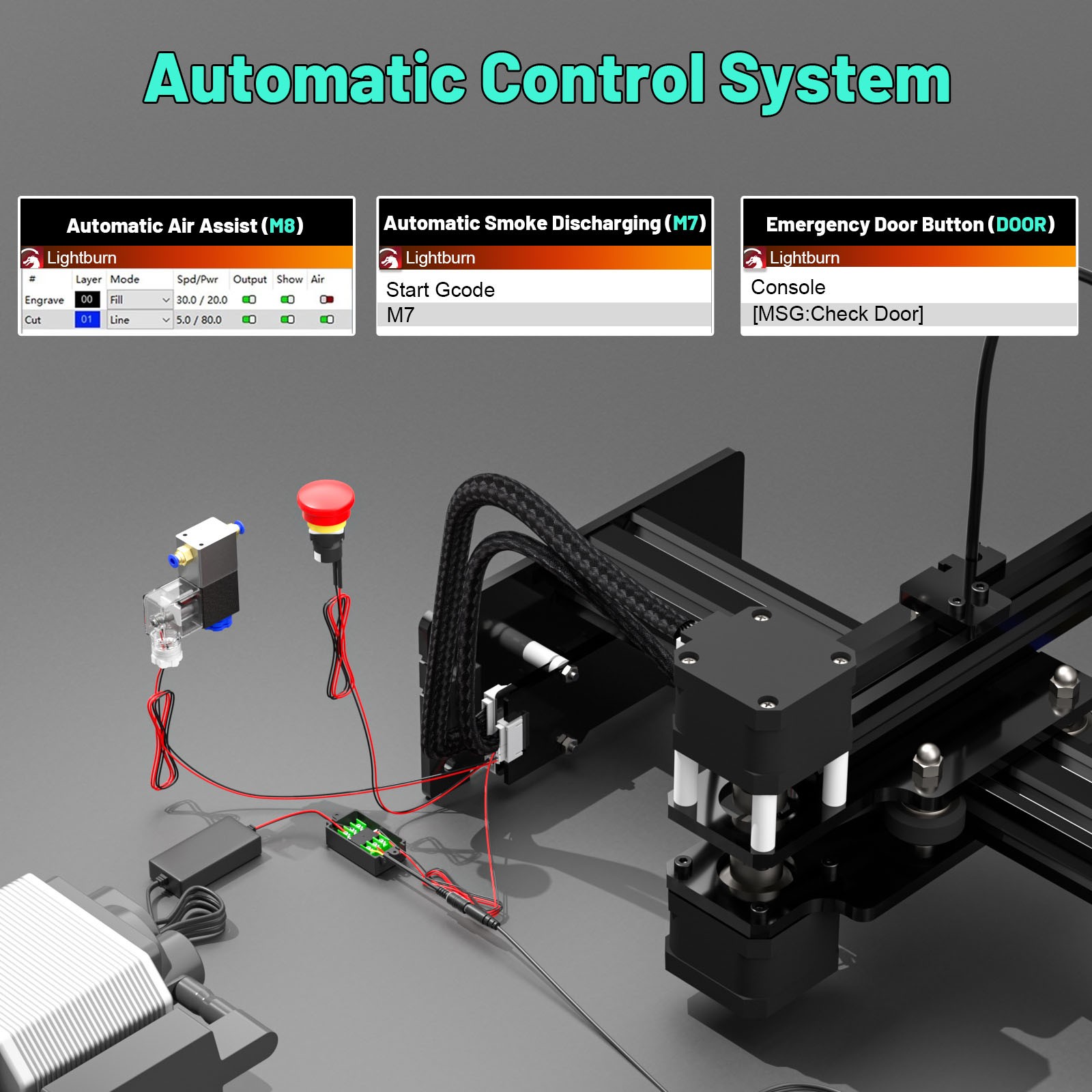 NEJE 3 11W Laser Engraver Cutter, E40 Laser Module, 0.03x0.04mm Focus, Max Printing Speed 400mm/s, Vertical Carving, App Control, 170x170mm