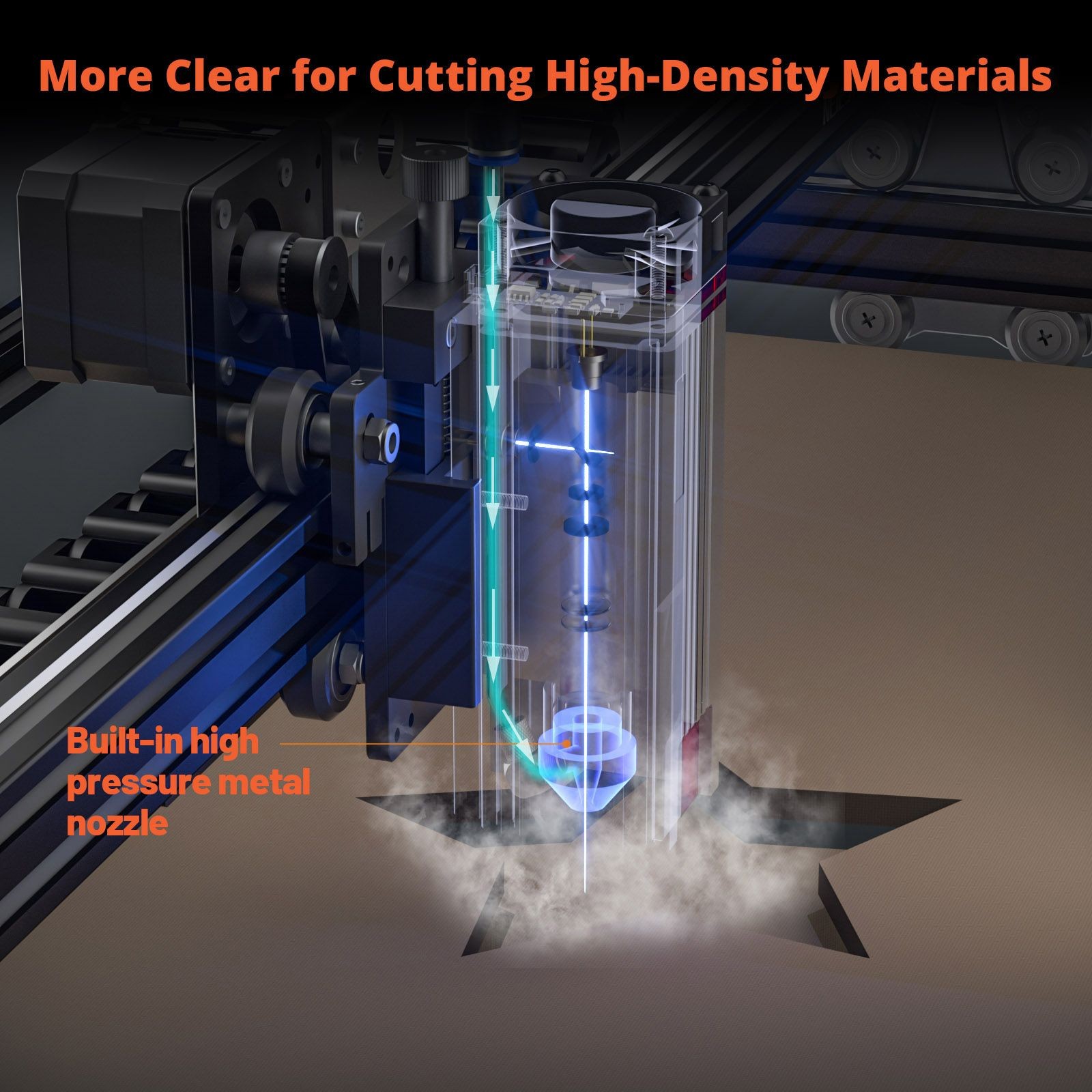 NEJE 3 11W Laser Engraver Cutter, E40 Laser Module, 0.03x0.04mm Focus, Max Printing Speed 400mm/s, Vertical Carving, App Control, 170x170mm