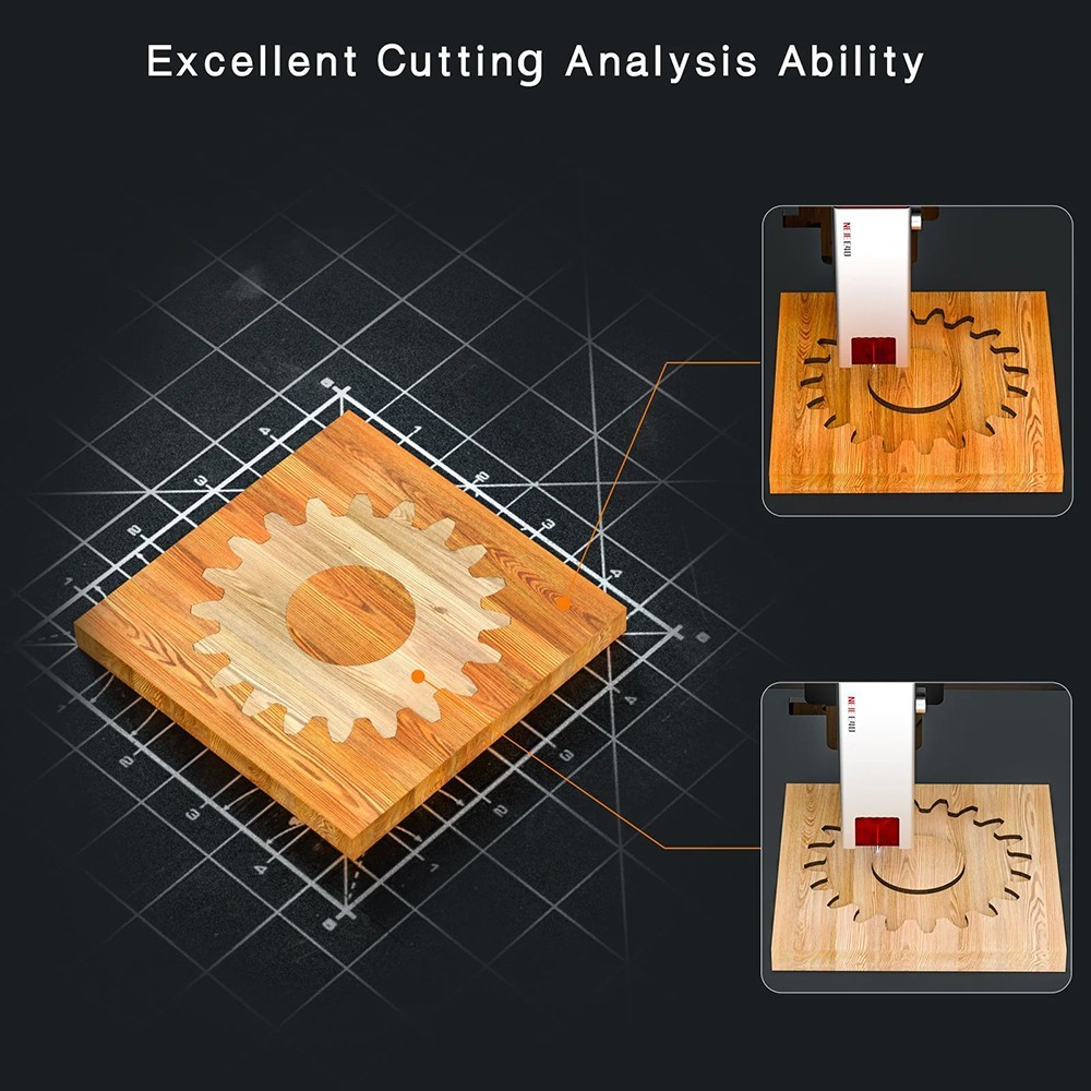 NEJE 3 Max V2 Laser Engraver Cutter, 11W Laser Power, E40 Laser Module, 0.03x0.04mm Focus, App Control, Offline Engraving, 790x470mm